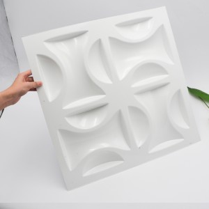 Modern 1mm Thick White PVC Plastic 3D Wall Panel for Interior Decoration